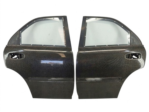 Honda Civic EG (1991–1995) | Carbon Fiber Doors (Pair)with Lexan Glass - Sedan (REAR)